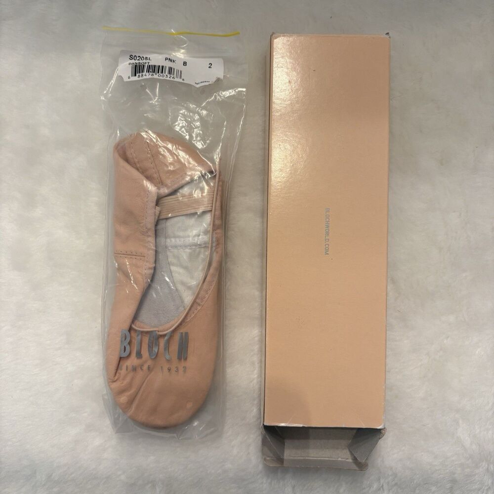 New Bloch Dansoft Leather Ballet Slippers Size 2B